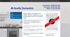 Desktop Screenshot of aaqualitydomesticappliances.co.uk